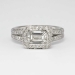 Heavenly Estate Ritani 2.25ct t.w. Emerald Cut Diamond & Pave' Halo Diamond Engagement Ring Platinum