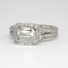 Heavenly Estate Ritani 2.25ct t.w. Emerald Cut Diamond & Pave' Halo Diamond Engagement Ring Platinum