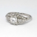 Amazing 1.15ct t.w. 1930's Art Deco Old European Cut Diamond Engagement Ring Platinum