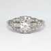 Amazing 1.15ct t.w. 1930's Art Deco Old European Cut Diamond Engagement Ring Platinum