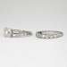 Art Deco 2.01ct t.w. Old European Cut, Baguette & French Cut Diamond Engagement Ring Set Platinum