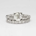 Art Deco 2.01ct t.w. Old European Cut, Baguette & French Cut Diamond Engagement Ring Set Platinum