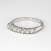 Elegant 1930's .42ct t.w. Art Deco Vintage Seven Diamond Wedding Band Platinum