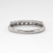 Elegant 1930's .42ct t.w. Art Deco Vintage Seven Diamond Wedding Band Platinum