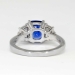 Extraordinary Estate 3.03ct t.w. Cushion Sapphire & Cadillac Diamond Three Stone Ring Platinum