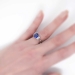 Extraordinary Estate 3.03ct t.w. Cushion Sapphire & Cadillac Diamond Three Stone Ring Platinum