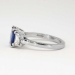 Extraordinary Estate 3.03ct t.w. Cushion Sapphire & Cadillac Diamond Three Stone Ring Platinum