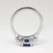 Extraordinary Estate 3.03ct t.w. Cushion Sapphire & Cadillac Diamond Three Stone Ring Platinum