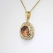 Estate 3.40ct t.w. Rare Cognac Peach Imperial Topaz & Diamond Halo Pendant 18k