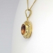 Estate 3.40ct t.w. Rare Cognac Peach Imperial Topaz & Diamond Halo Pendant 18k