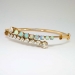 Antique 5.31ct t.w. Opal & Old European Cut Diamond Bypass Bracelet 14k Gold