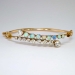 Antique 5.31ct t.w. Opal & Old European Cut Diamond Bypass Bracelet 14k Gold