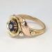 Estate Tiffany & Co. 1950's Sapphire Diamond Floral Design Ring Tri Gold 14k