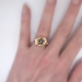 Estate Tiffany & Co. 1950's Sapphire Diamond Floral Design Ring Tri Gold 14k