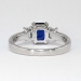 Estate 1.10ct t.w. Emerald Cut Blue Sapphire & Diamond Three Stone Ring 18k