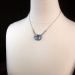 Glorious 1940's 16.61ct t.w. Aquamarine & Diamond Platinum Necklace Pendant