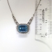 Glorious 1940's 16.61ct t.w. Aquamarine & Diamond Platinum Necklace Pendant