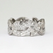 Art Deco 1.54ct t.w. 1930's Platinum & Diamond Floral Eternity Band Ring Size 5-5.25