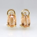 Lovely Estate 5.08ct t.w. Peach Imperial Topaz & Diamond Euro-Back Earrings 18k