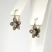 Lovely Victorian 1890's .72ct t.w. Rose Cut Diamond Rose Gold Flower Earrings 14k 