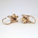 Lovely Victorian 1890's .72ct t.w. Rose Cut Diamond Rose Gold Flower Earrings 14k 