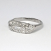 Art Deco .50ct t.w. Baguette & Single Cut Diamond Band Ring Platinum