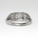 Art Deco .50ct t.w. Baguette & Single Cut Diamond Band Ring Platinum