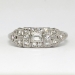 Art Deco .50ct t.w. Baguette & Single Cut Diamond Band Ring Platinum