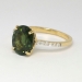 Estate 2.87ct t.w. Rich Oval Green Tourmaline & Diamond Ring 18k