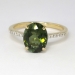 Estate 2.87ct t.w. Rich Oval Green Tourmaline & Diamond Ring 18k