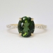 Estate 2.87ct t.w. Rich Oval Green Tourmaline & Diamond Ring 18k