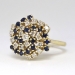 Vintage 1970's 1.22ct t.w. Sapphire & Diamond Spiral Ring 14k