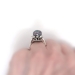 Large 12mm Cultured Tahitian Black Pearl & .16ct t.w. Diamond Sputnik Halo Ring 14k