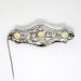 Art Deco Vintage 1930's Opal Old European Cut Diamond Platinum Brooch Pin Pendant