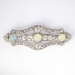 Art Deco Vintage 1930's Opal Old European Cut Diamond Platinum Brooch Pin Pendant