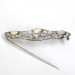 Art Deco Vintage 1930's Opal Old European Cut Diamond Platinum Brooch Pin Pendant