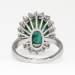 Exceptional 7.48ct t.w. 1970's Robin's Egg Blue Turquoise & Diamond Halo Ring Platinum