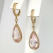 Stunning 8.48ct t.w. Morganite & Diamond Chandelier Dangle Earrings 18k