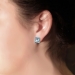 Elegant 5.80ct t.w. Emerald Cut Aquamarine Euro-Back Wedding Earrings 14k