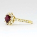 Timeless 1.15ct t.w. Estate Ruby & Diamond Princess Diana Ring 18k