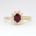 Timeless 1.15ct t.w. Estate Ruby & Diamond Princess Diana Ring 18k