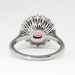 Beautiful 2.40ct t.w. Pink Topaz & Diamond Halo Estate Ring Platinum