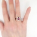 Beautiful 2.40ct t.w. Pink Topaz & Diamond Halo Estate Ring Platinum