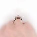 Beautiful 2.40ct t.w. Pink Topaz & Diamond Halo Estate Ring Platinum