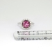 Beautiful 2.40ct t.w. Pink Topaz & Diamond Halo Estate Ring Platinum