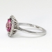 Beautiful 2.40ct t.w. Pink Topaz & Diamond Halo Estate Ring Platinum