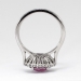 Beautiful 2.40ct t.w. Pink Topaz & Diamond Halo Estate Ring Platinum