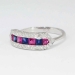 Bright & Beautiful VCA 1ct t.w. Estate Blue Pink Sapphire Filigree Platinum Band Ring