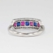 Bright & Beautiful VCA 1ct t.w. Estate Blue Pink Sapphire Filigree Platinum Band Ring