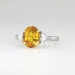 Estate Buttery 3.38ctw Yellow Sapphire & Moon Shape Diamond Ring 18k/Plat